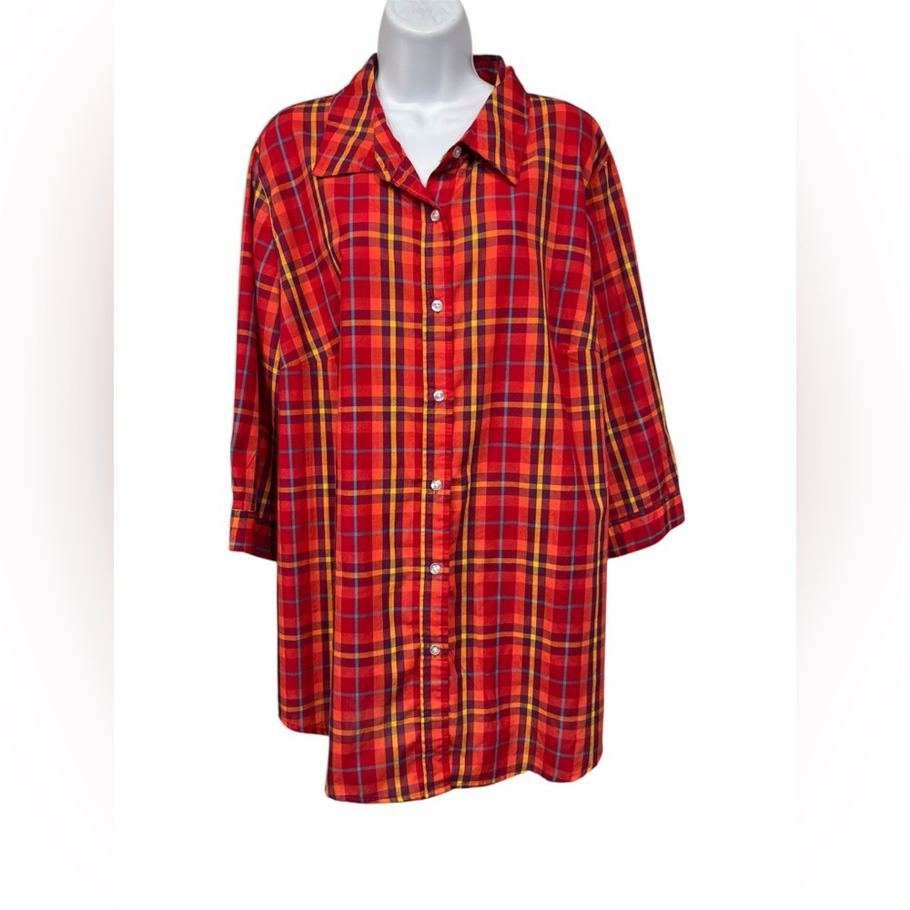 Woman Within button-down 27” p2p